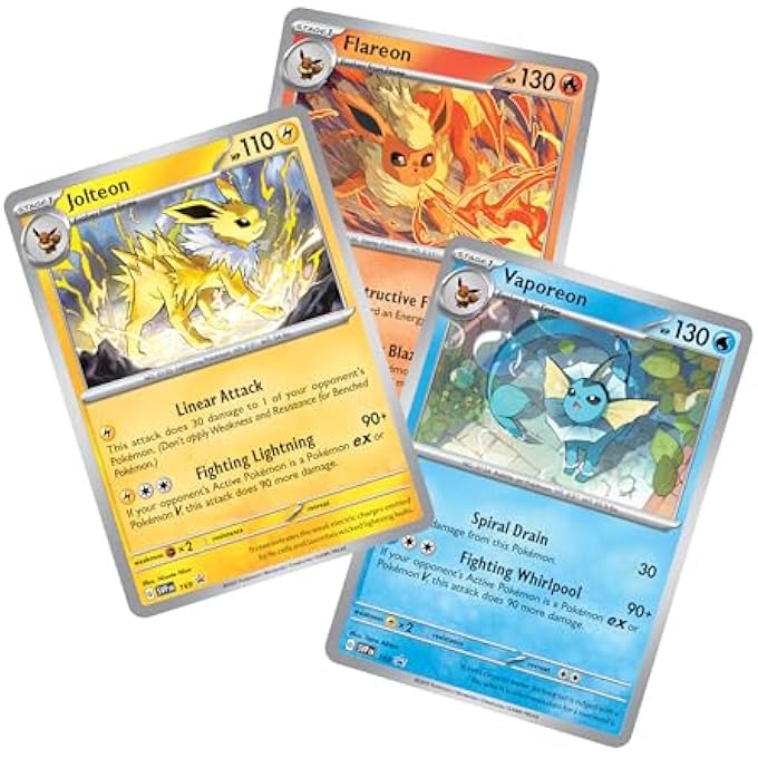 rayihni TCG: مجموعة ملصقات SCARLET & VIOLET PRISMATIC EVOLUTIONS (3 حزم تعزيز و 3 بطاقات ترويجية لامعة) - Image 3